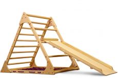 Трикутник піклеру SportBaby з сіткою лак + гірка 100 см, Бук
